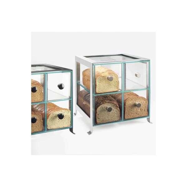 Cal Mil Plastics Cal-Mil Soho Bread Case 14"W x 13"D x 14-1/8"H Silver - 1586-74