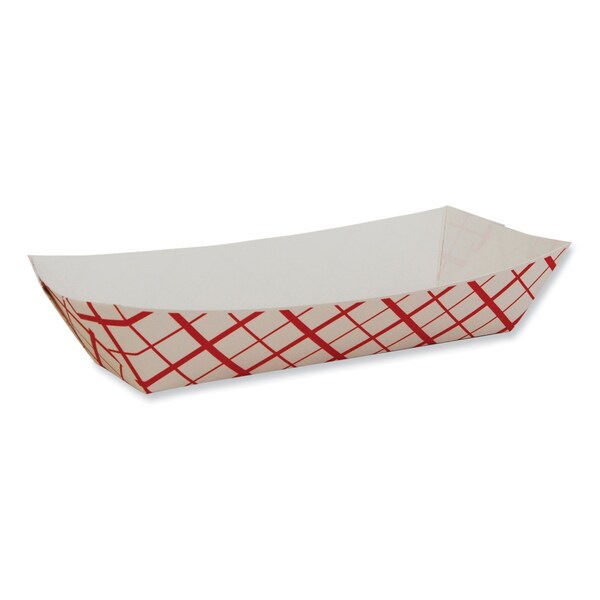 Sct Hot Dog Tray, 7 x 2.75 x 1.5, Red/White, Paper, 1000PK - SCH 07091