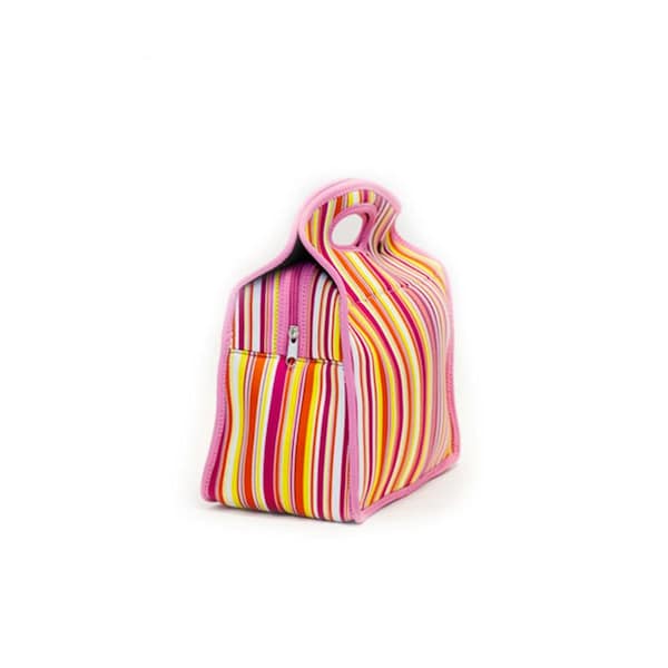 Zees Creations Zees Creations Neoprene Lunch Tote - Bright Stripes - NP701