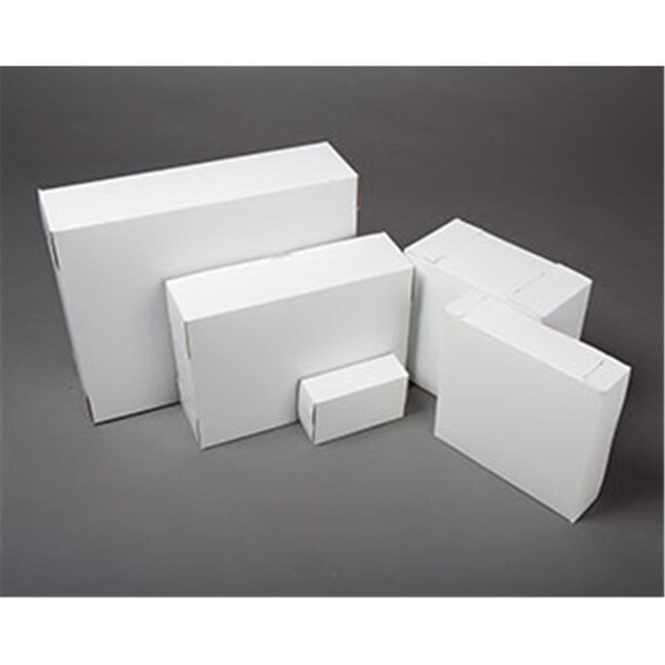 Quality Carton & Converting Quality Carton & Converting 6800 Lock Corner Claycoated Bakery Box; White - Case of 250 - 6800