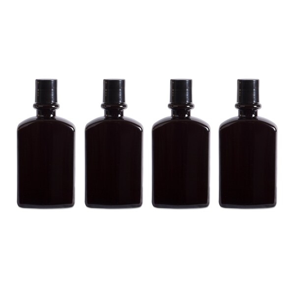 E-Living Store DII Pet 240ml Black Bottle, 4PK - FBA43841