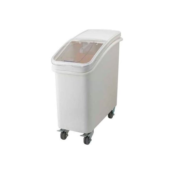 Winco Dwl Industries Co Winco-Mobile Ingredient Bin w/Lid, Polyethlene, 21 Gal., White - IB-21