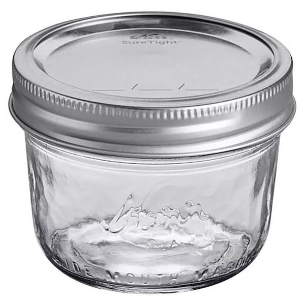 Kerr Mason Jar With Closure, 0.5 pt Capacity, Glass, 12PK - 2139400