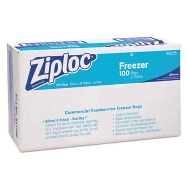Glade 2 gal Zipper Commercial Resealable Freezer Bag, Clear, 100PK - 682254