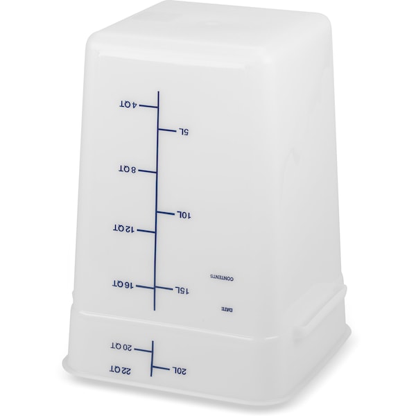 Carlisle Foodservice Food Storage Container, 12 qt, White - 11966PE02