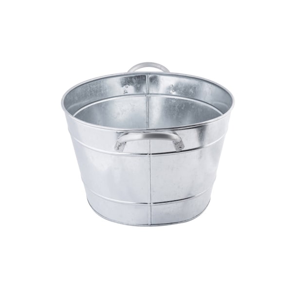 Tablecraft Oval Sngl Wall Bev Tub, Glv Steel, 19"X1" - HBT1914