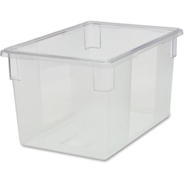 Rubbermaid Commercial Food Box, No Lid, Poly, 21.5 Gallon, 26"x18"x15", Clear - RCP3301CLE