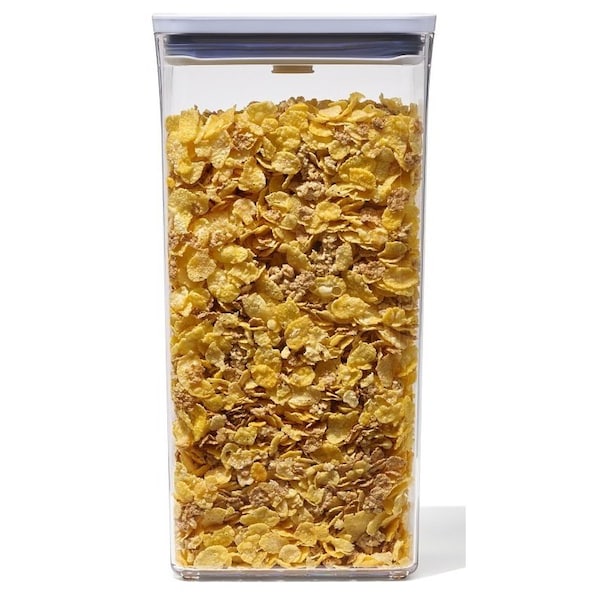 Oxo International Good Grips POP Food Container, 3.7 qt Capacity, Plastic, Clear, 6-1/2 in L, 4.3 in W, 12.6 in H - 11234400