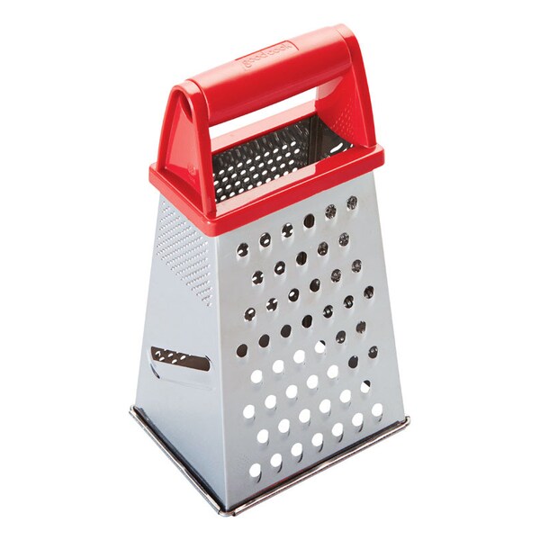 Good Cook Good Cook Silver/Red Stainless Steel Box Grater - 15601