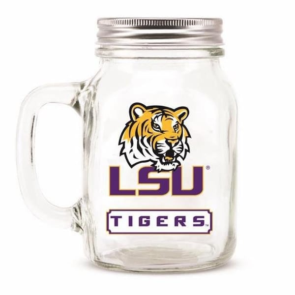 Duck House Sports LSU Tigers Mason Jar Glass With Lid - 9413101913