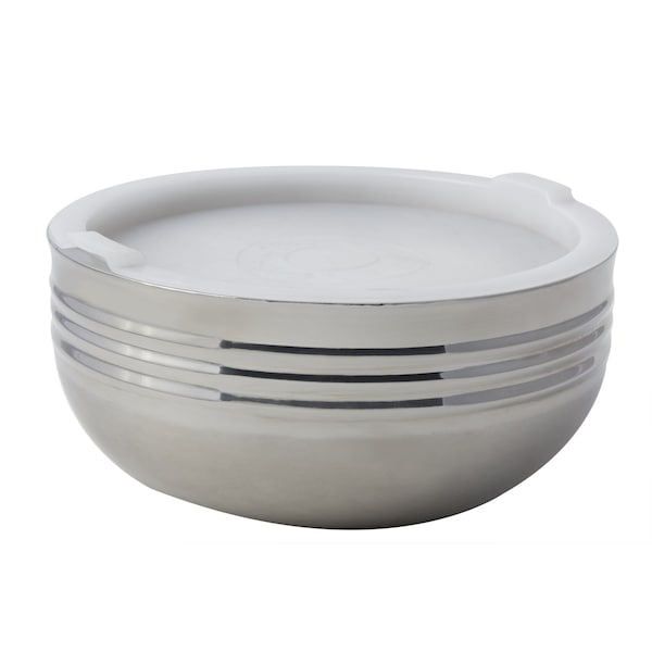 Bon Chef Cold Wave Bowl & Stacking Cover  9 7/8" Dia X 4 3/4" H  3 1/2 Qt - 9319