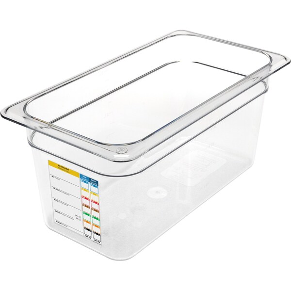 Storplus Food Pan w/Integrated Label, 1/3" Sz, 6" D - 30662IMLUC07