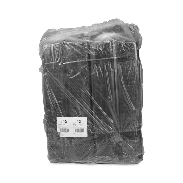 Pactiv Meat Tray, No 17S, 8.3 x 4.8 x 0.65, Black, PK1000 PK - 0TFB17S00000
