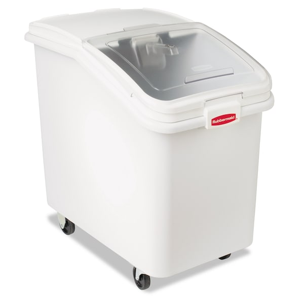 Rubbermaid Commercial ProSave Mobile Ingredient Bin, 30.86gal, 18w x 29 3/4d x 28h, White - FG360388WHT