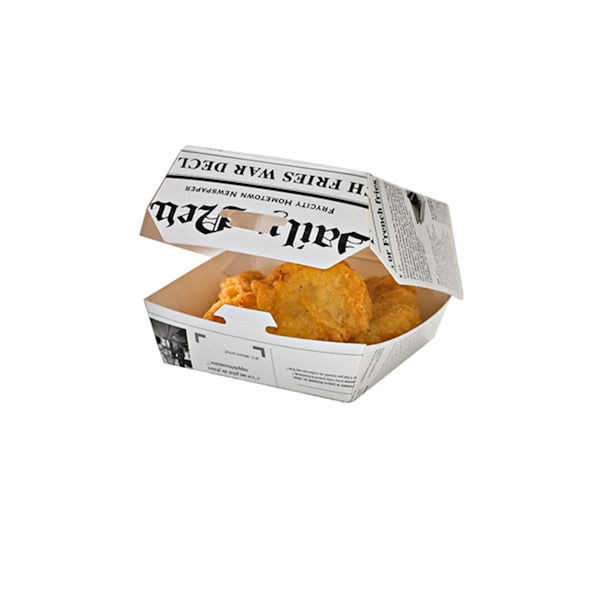 Packnwood 2 oz Newspaper Print Mini Slider Box - 210EATBNEWS50