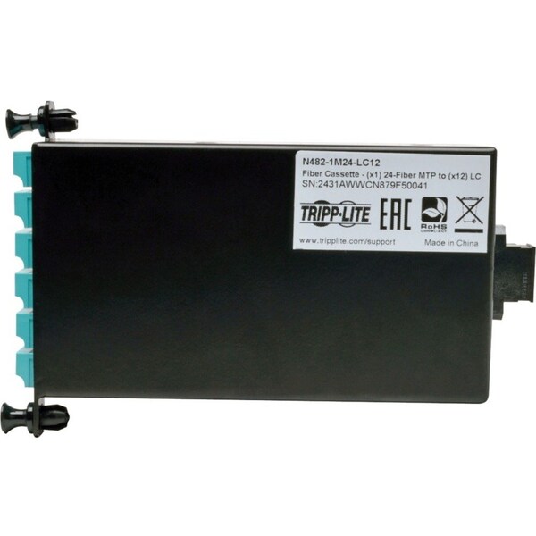 Casete de fibra Tripp Lite, 100Gb/120Gb, 24 MTP/MPO - N482-1M24-LC12
