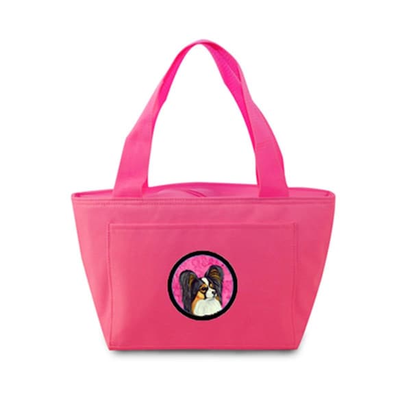 Carolines Treasures Pink Papillon Zippered Insulated School Washable And Stylish Lunch Bag Cooler - LH9390PK-8808