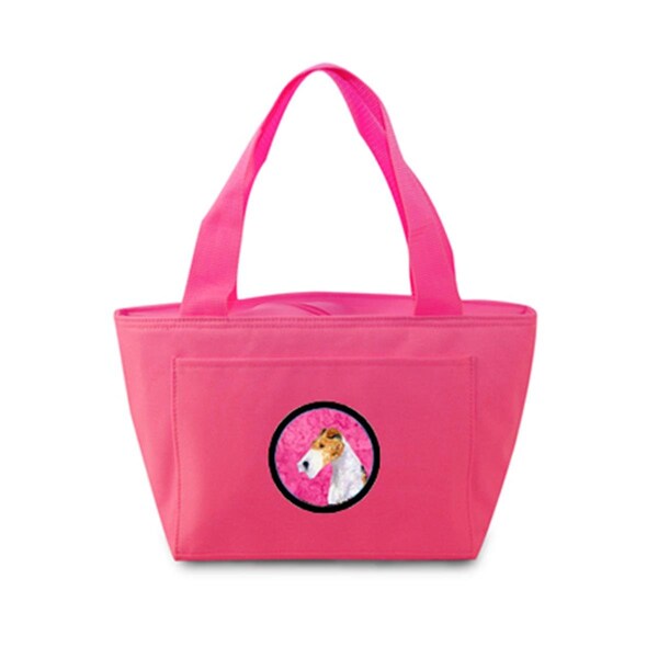 Carolines Treasures Pink Fox Terrier Zippered Insulated School Washable And Stylish Lunch Bag Cooler - SS4754-PK-8808