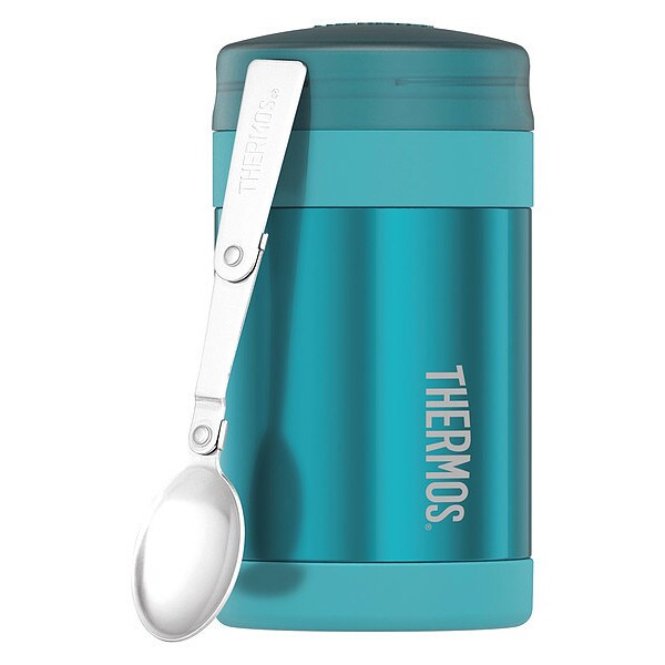 Thermos Stainless Steel Food Jar w/Folding Spoon, 16 oz., Teal - TS3015TL4