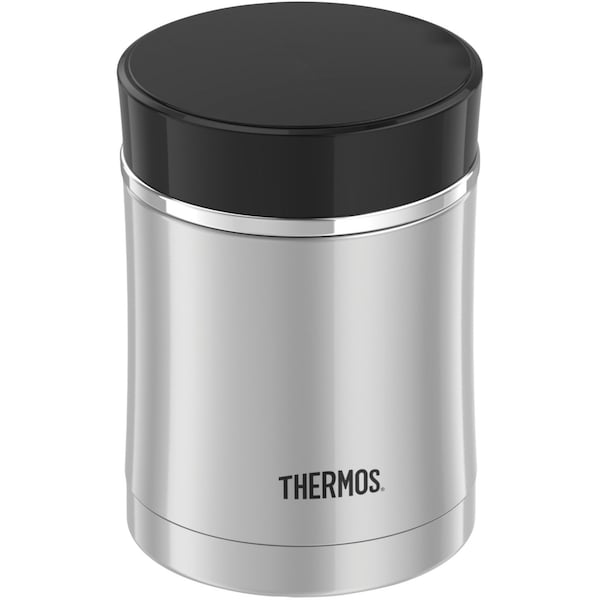 Thermos Sipp Stainless Steel Food Jar, 16 oz., Stainless Steel / Black - NS340BK004