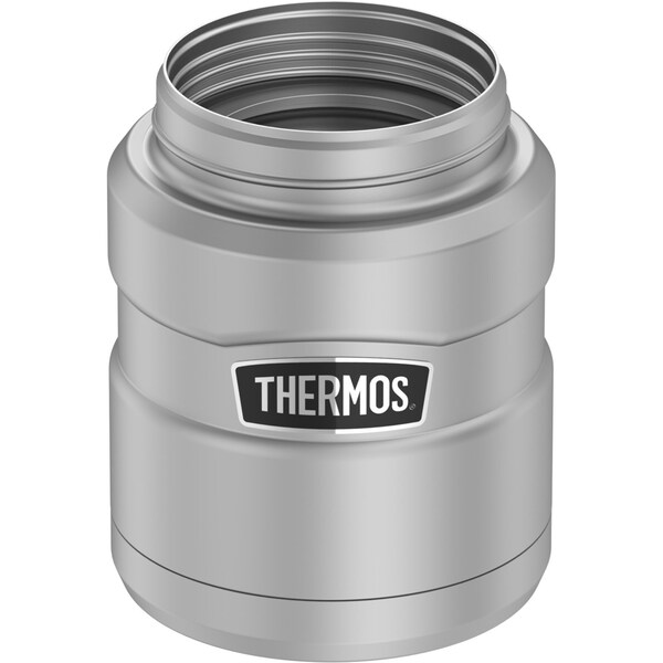 Thermos Stainless Steel Food Jar w/Folding Spoon, 16 oz., Matte Steel - SK3000MSTRI4