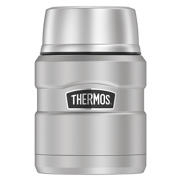 Thermos Stainless Steel Food Jar w/Folding Spoon, 16 oz., Matte Steel - SK3000MSTRI4