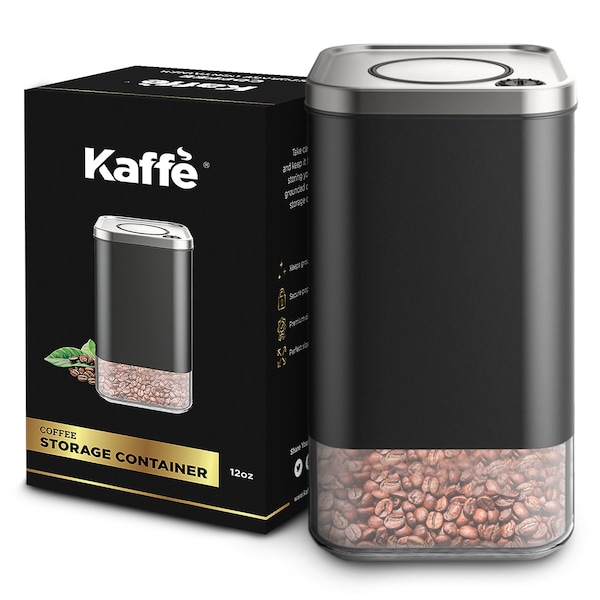 Kaffe Glass Storage Container by  - BPA Free Stainless Steel - 12oz - KF3021S