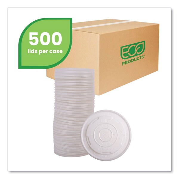 Eco-Products EcoLid Renew and Comp Food Container Lids for 12, 16, 32 oz, PK500 - EP-ECOLID-SPL