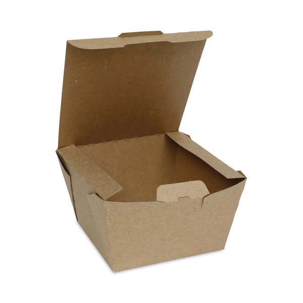 Pactiv Evergreen EarthChoice Tamper Evident OneBox Paper Box, 4.5 x 4.5 x 3.25, Kraft, 200PK - NOB08KECTE