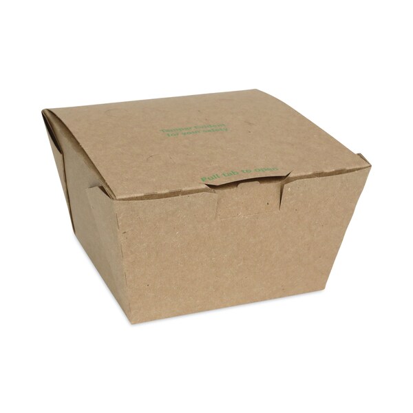 Pactiv Evergreen EarthChoice Tamper Evident OneBox Paper Box, 4.5 x 4.5 x 3.25, Kraft, 200PK - NOB08KECTE