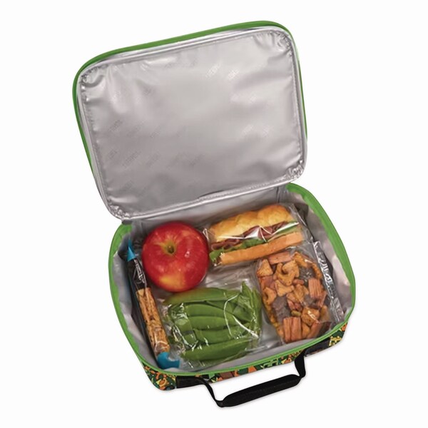 Thermos Minecraft Soft Lunch Box, 9.5in x 3.75in x 7.5in, Green/Orange/Gray - K224055006ST