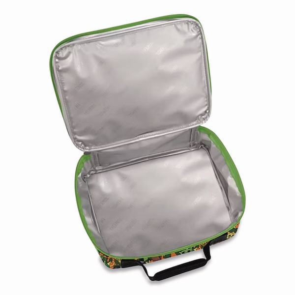 Thermos Minecraft Soft Lunch Box, 9.5in x 3.75in x 7.5in, Green/Orange/Gray - K224055006ST
