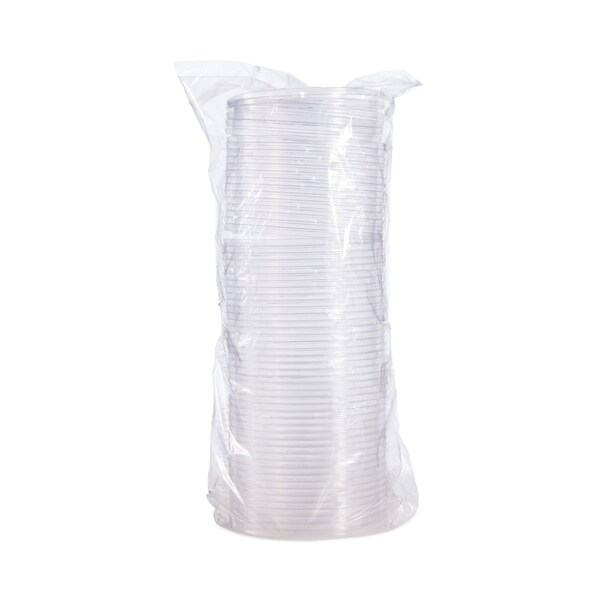 Dart PresentaBowls Clear Flat Lids, 5.4" Diameter x 0.3" H, PK504, 504PK - C16BL