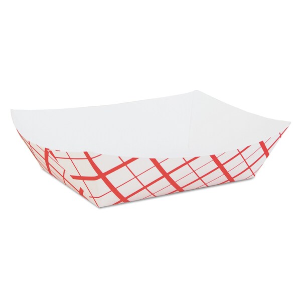 Sct Paper Food Baskets, 5 lb Capacity, 8.48 x 5.86 x 2.09, Red/White, Paper, 500PK - SCH 0429