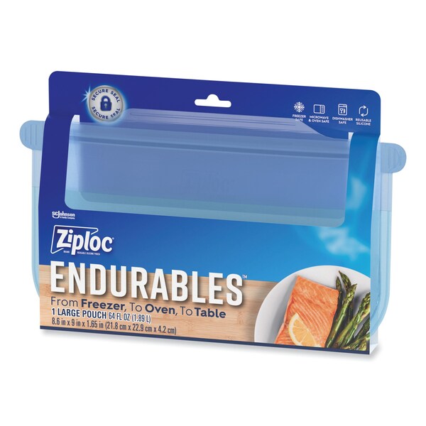 Ziploc Endurables Silicone Pouches, 8 Cups, 8.6 x 9, Clear, 7PK - 339967