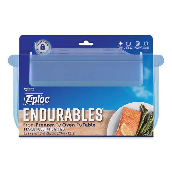 Ziploc Endurables Silicone Pouches, 8 Cups, 8.6 x 9, Clear, 7PK - 339967