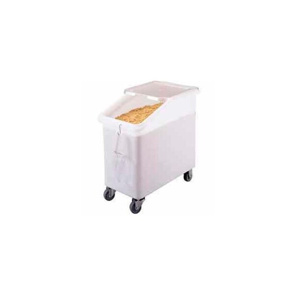 Cambro Cambro IBS27148-Mobile Ingredient Bin w/Lid, Polyethlene, 27 Gal., White - IBS27148