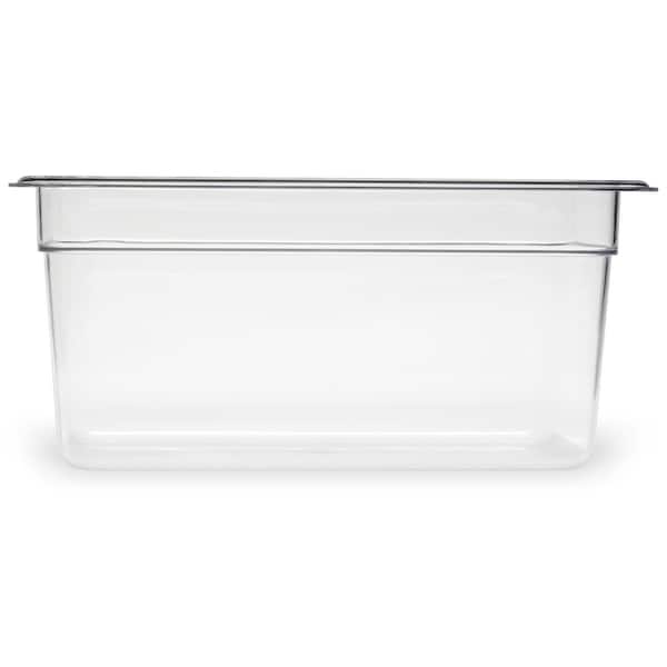 Carlisle Foodservice StorPlus Polycarbonate Food Pan, 5.7 qt, 6.88 x 12.75 x 6, Clear, Plastic - 3066207