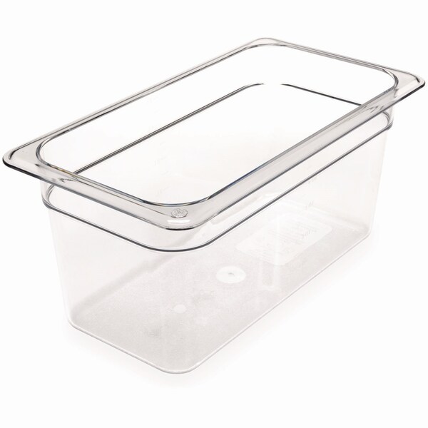 Carlisle Foodservice StorPlus Polycarbonate Food Pan, 5.7 qt, 6.88 x 12.75 x 6, Clear, Plastic - 3066207