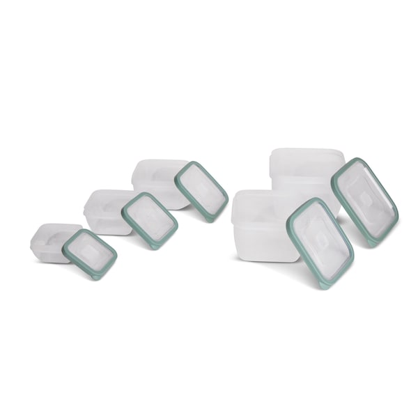 Core Kitchen 10pc Square Food Storage Set - 11.2oz/21.3oz/38.9oz/60.9oz/94.7oz - Succulent - 48549