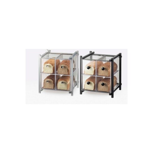 Cal Mil Plastics Cal-Mil One by One 4 Drawer Bread Case 14"W x 14-3/4"D x 15-3/4"H Silver - 1146-74