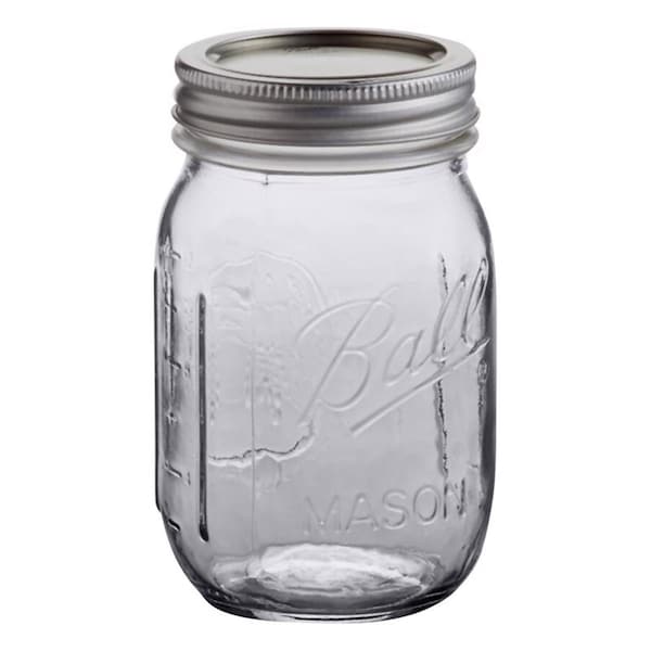 Ball Ball Regular Mouth Mason Jar 16 oz 12 pk - 61000