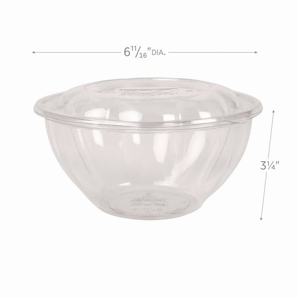 Eco-Products Renewable and Compostable Salad Bowls with Lids - 32 oz, PK150 - EP-SB32