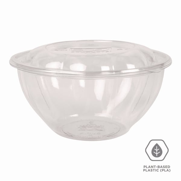 Eco-Products Renewable and Compostable Salad Bowls with Lids - 32 oz, PK150 - EP-SB32