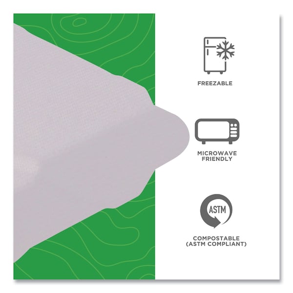 Eco-Products Vanguard Sugarcane Clamshells, 3-Compartment, 9 x 9 x 3, White, PK200 - EP-HC93NFA