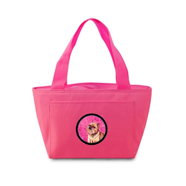 Carolines Treasures Pink Brussels Griffon Zippered Insulated School Washable And Stylish Lunch Bag Cooler - LH9359PK-8808