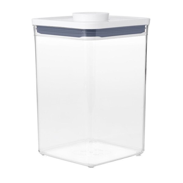 Oxo International Good Grips POP Food Container, 4.4 qt Capacity, Plastic, Clear, 6-1/2 in L, 6-1/2 in W, 9-1/2 in H - 11233500