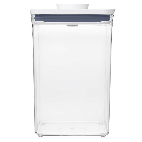 Oxo International Good Grips POP Food Container, 4.4 qt Capacity, Plastic, Clear, 6-1/2 in L, 6-1/2 in W, 9-1/2 in H - 11233500