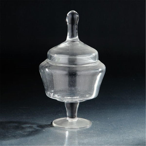 Diamond Star 11 x 6.5 in. Apothecary Glass Jar with Lid, Clear - 63006