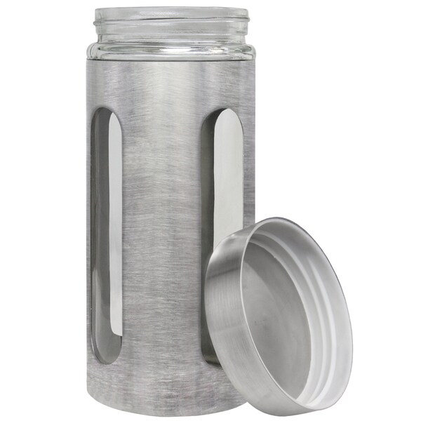 Blue Donuts Blue Donuts 44oz Stainless Steel Kitchen Storage Canister with Window - BD3926290